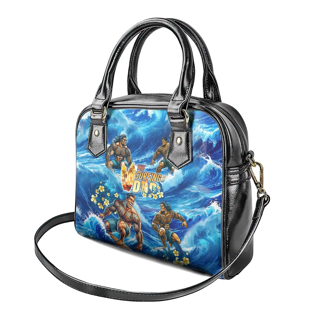 Hawaii Father's Day Shoulder Handbag The Surfing Dad Polynesian Tattoo