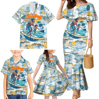 Hawaii Father's Day It's Surfing Time Family Matching Mermaid Dress and Hawaiian Shirt Aloha L Makuakane DT02 - Polynesian Pride