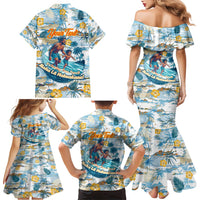 Hawaii Father's Day It's Surfing Time Family Matching Mermaid Dress and Hawaiian Shirt Aloha L Makuakane DT02 - Polynesian Pride