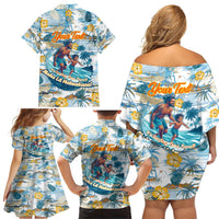 Hawaii Father's Day It's Surfing Time Family Matching Off Shoulder Short Dress and Hawaiian Shirt Aloha L Makuakane DT02 - Polynesian Pride