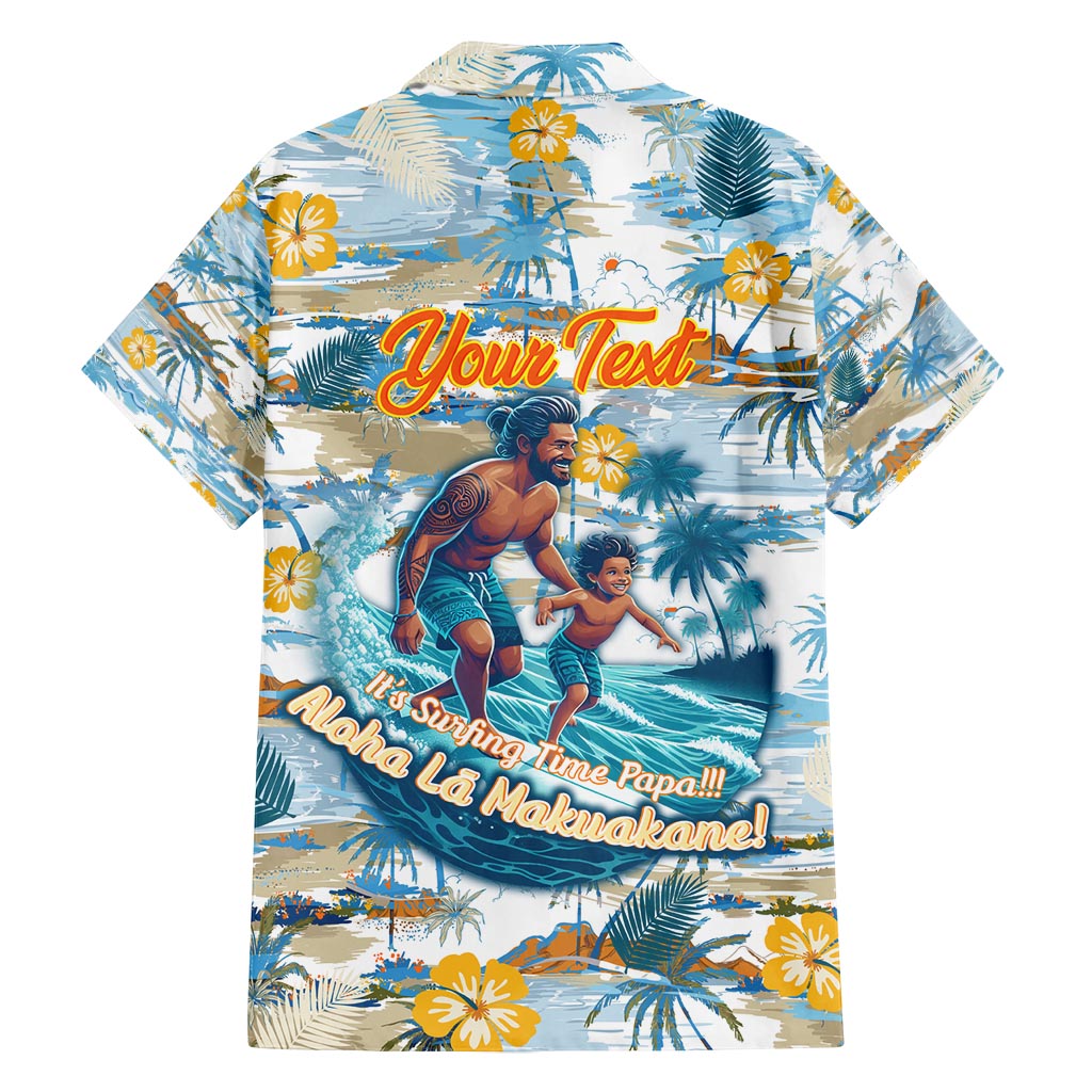 Hawaii Father's Day It's Surfing Time Family Matching Off Shoulder Short Dress and Hawaiian Shirt Aloha L Makuakane DT02 - Polynesian Pride