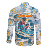 Hawaii Father's Day It's Surfing Time Family Matching Off Shoulder Short Dress and Hawaiian Shirt Aloha L Makuakane DT02 - Polynesian Pride