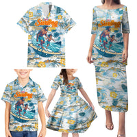 Hawaii Father's Day It's Surfing Time Family Matching Puletasi and Hawaiian Shirt Aloha L Makuakane DT02 - Polynesian Pride