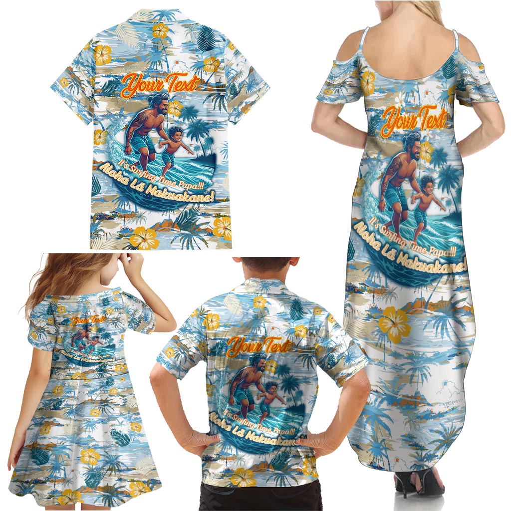 Hawaii Father's Day It's Surfing Time Family Matching Summer Maxi Dress and Hawaiian Shirt Aloha L Makuakane DT02 - Polynesian Pride