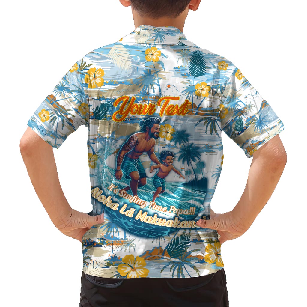 Hawaii Father's Day It's Surfing Time Family Matching Tank Maxi Dress and Hawaiian Shirt Aloha L Makuakane DT02 - Polynesian Pride