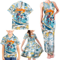 Hawaii Father's Day It's Surfing Time Family Matching Tank Maxi Dress and Hawaiian Shirt Aloha L Makuakane DT02 - Polynesian Pride