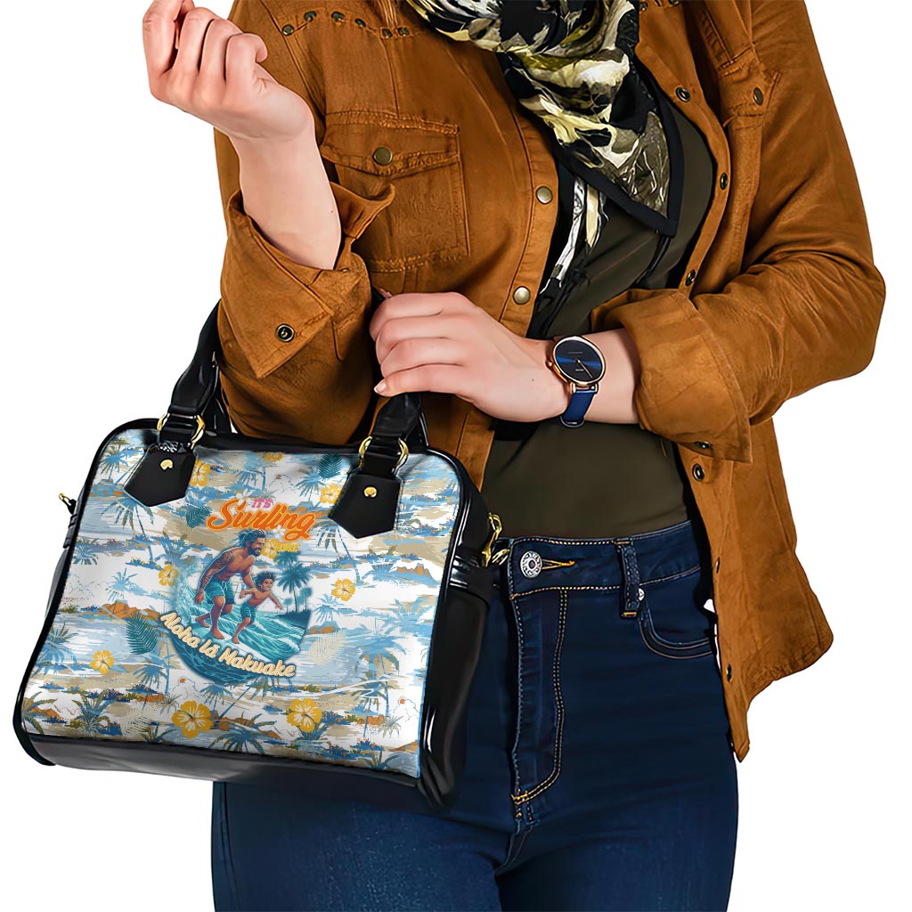 Hawaii Father's Day It's Surfing Time Shoulder Handbag Aloha Lā Makuakane