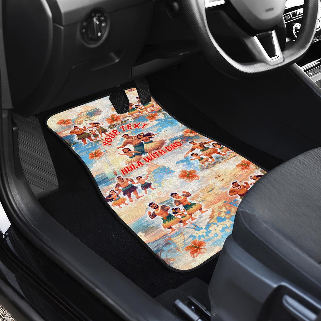 Hawaii Father's Day Car Mats Hula With Dad