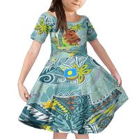 Palau Father's Day Polynesia Family Matching Puletasi and Hawaiian Shirt Dad and Son
