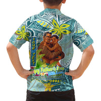 Palau Father's Day Polynesia Family Matching Tank Maxi Dress and Hawaiian Shirt Dad and Son
