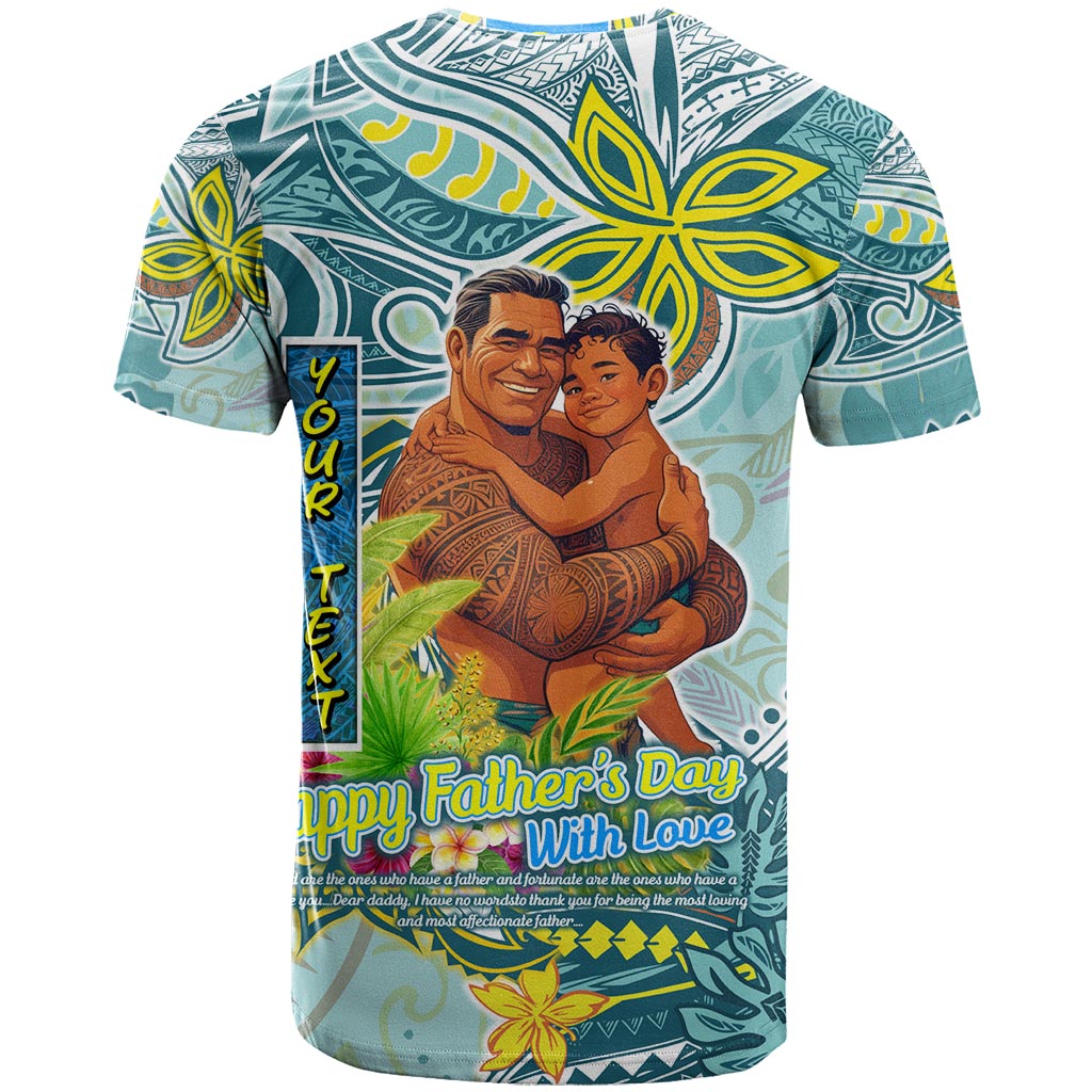 Palau Father's Day Polynesia T Shirt Dad and Son