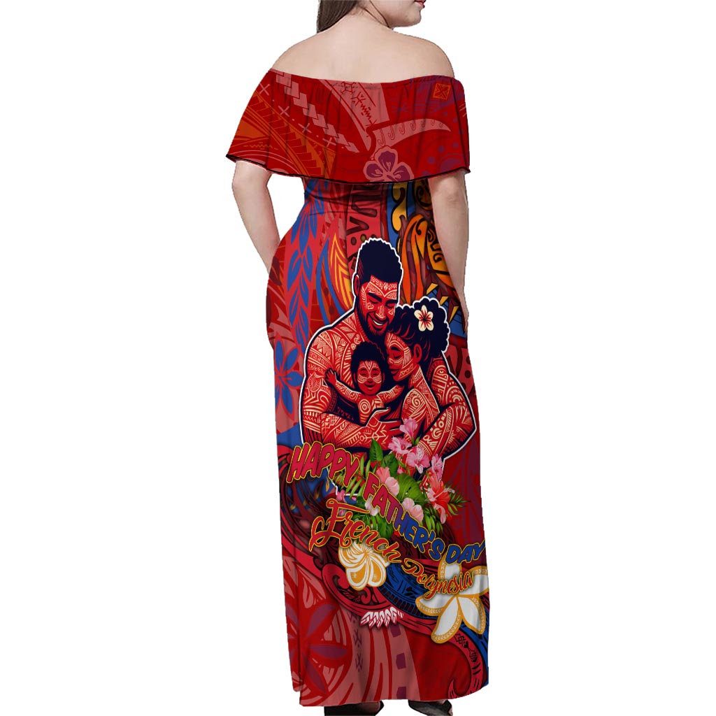 Happy Father's Day French Polynesia Family Matching Off Shoulder Maxi Dress and Hawaiian Shirt Family Turtle Hibiscus DT02 - Polynesian Pride
