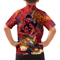 Happy Father's Day French Polynesia Family Matching Off Shoulder Short Dress and Hawaiian Shirt Family Turtle Hibiscus DT02 - Polynesian Pride