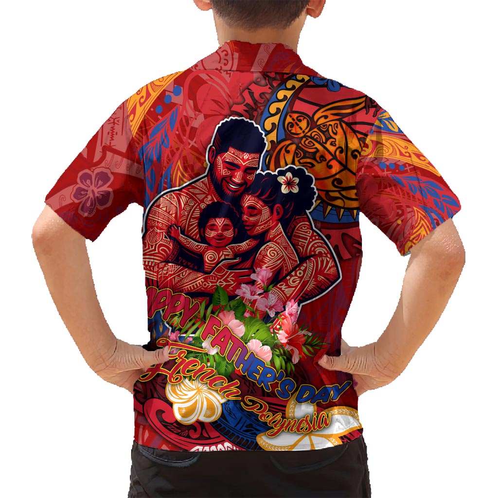 Happy Father's Day French Polynesia Family Matching Summer Maxi Dress and Hawaiian Shirt Family Turtle Hibiscus DT02 - Polynesian Pride