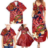 Happy Father's Day French Polynesia Family Matching Summer Maxi Dress and Hawaiian Shirt Family Turtle Hibiscus DT02 - Polynesian Pride