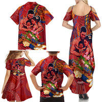 Happy Father's Day French Polynesia Family Matching Summer Maxi Dress and Hawaiian Shirt Family Turtle Hibiscus DT02 - Polynesian Pride