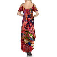 Happy Father's Day French Polynesia Family Matching Summer Maxi Dress and Hawaiian Shirt Family Turtle Hibiscus DT02 - Polynesian Pride