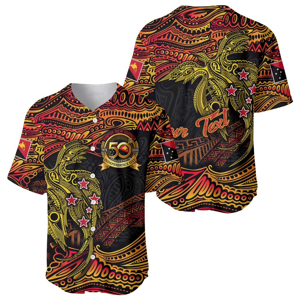 Papua New Guinea 50th Independence Day Baseball Jersey Culture Spirit and Sovereignty