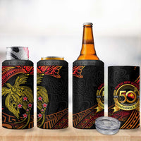 Papua New Guinea 50th Independence Day 4 in 1 Can Cooler Tumbler Culture Spirit and Sovereignty DT02 - Polynesian Pride