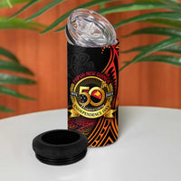 Papua New Guinea 50th Independence Day 4 in 1 Can Cooler Tumbler Culture Spirit and Sovereignty DT02 - Polynesian Pride