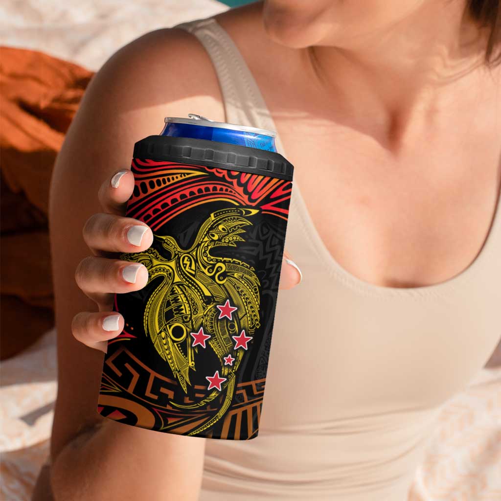 Papua New Guinea 50th Independence Day 4 in 1 Can Cooler Tumbler Culture Spirit and Sovereignty DT02 - Polynesian Pride