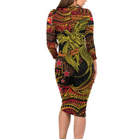 Papua New Guinea 50th Independence Day Family Matching Long Sleeve Bodycon Dress and Hawaiian Shirt Culture Spirit and Sovereignty DT02 - Polynesian Pride