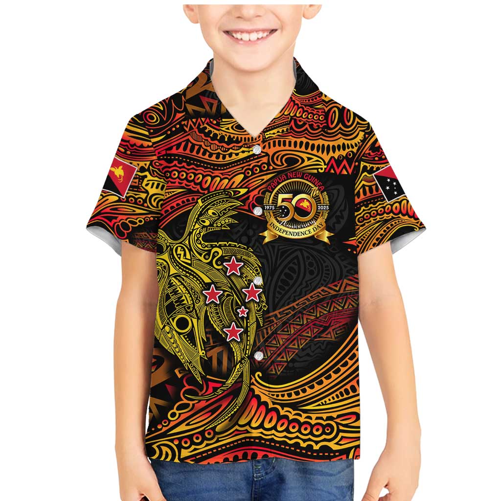 Papua New Guinea 50th Independence Day Family Matching Mermaid Dress and Hawaiian Shirt Culture Spirit and Sovereignty DT02 Son's Shirt Art - Polynesian Pride