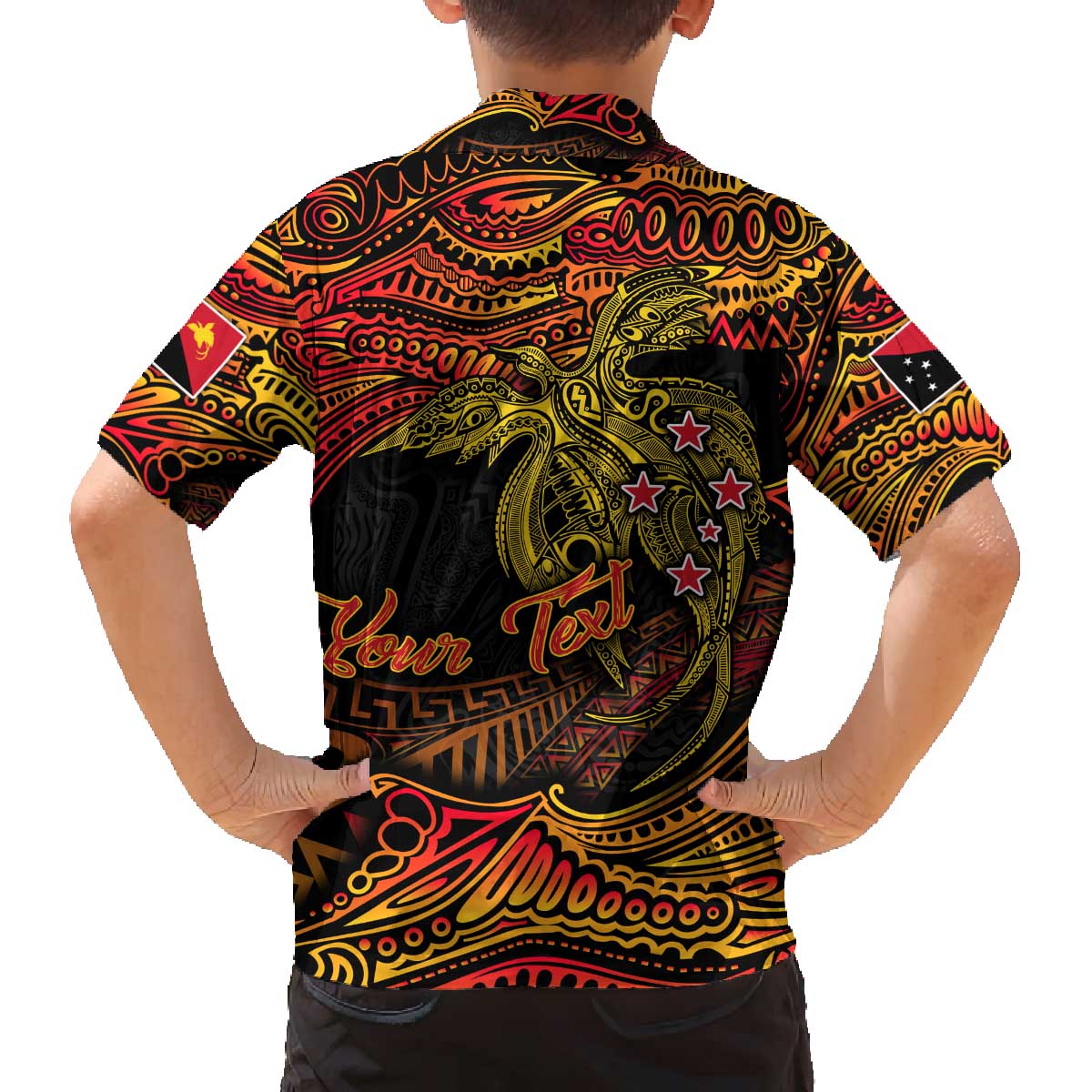 Papua New Guinea 50th Independence Day Family Matching Off The Shoulder Long Sleeve Dress and Hawaiian Shirt Culture Spirit and Sovereignty DT02 - Polynesian Pride