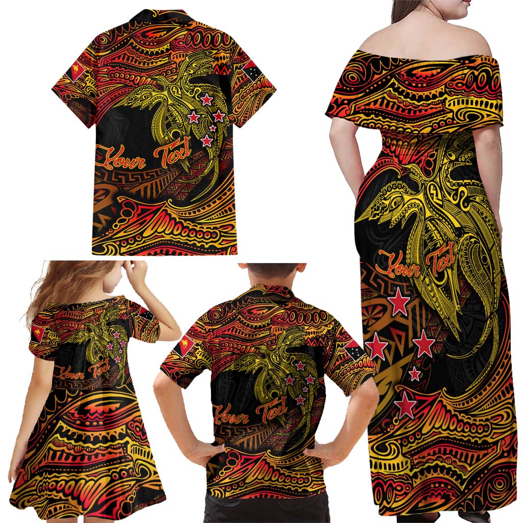 Papua New Guinea 50th Independence Day Family Matching Off Shoulder Maxi Dress and Hawaiian Shirt Culture Spirit and Sovereignty DT02 - Polynesian Pride