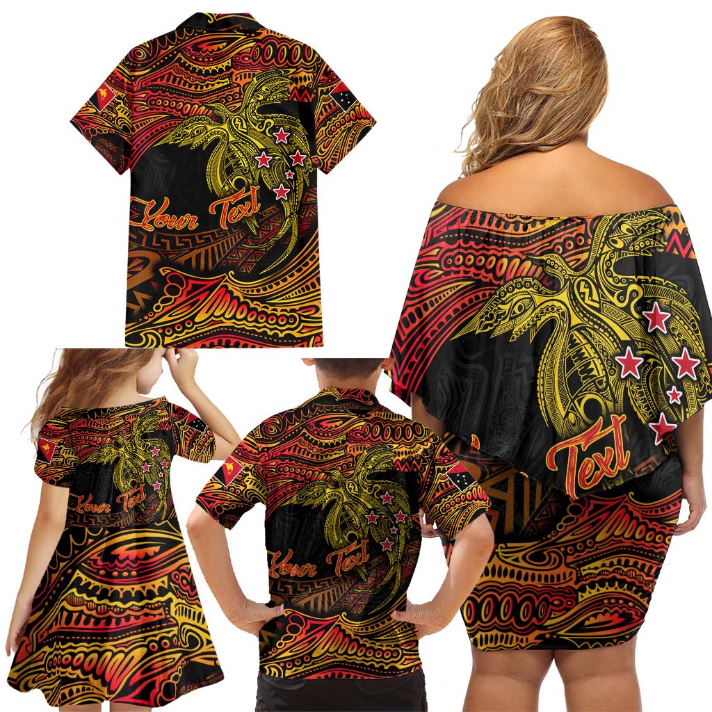 Papua New Guinea 50th Independence Day Family Matching Off Shoulder Short Dress and Hawaiian Shirt Culture Spirit and Sovereignty DT02 - Polynesian Pride