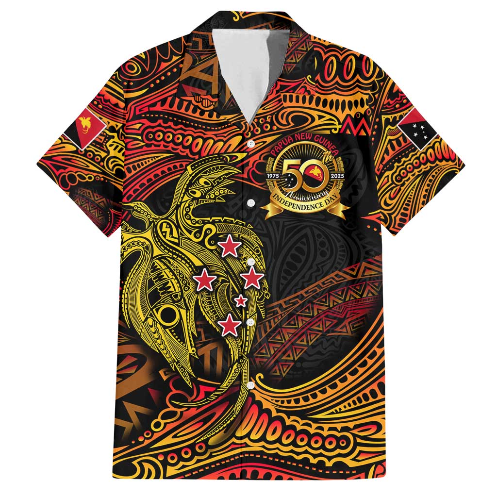 Papua New Guinea 50th Independence Day Family Matching Puletasi and Hawaiian Shirt Culture Spirit and Sovereignty DT02 Dad's Shirt - Short Sleeve Art - Polynesian Pride