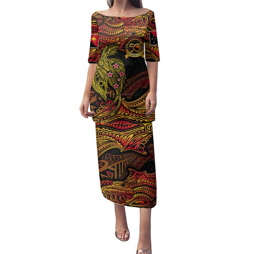 Papua New Guinea 50th Independence Day Family Matching Puletasi and Hawaiian Shirt Culture Spirit and Sovereignty DT02 Mom's Dress Art - Polynesian Pride