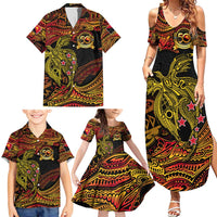 Papua New Guinea 50th Independence Day Family Matching Summer Maxi Dress and Hawaiian Shirt Culture Spirit and Sovereignty DT02 - Polynesian Pride