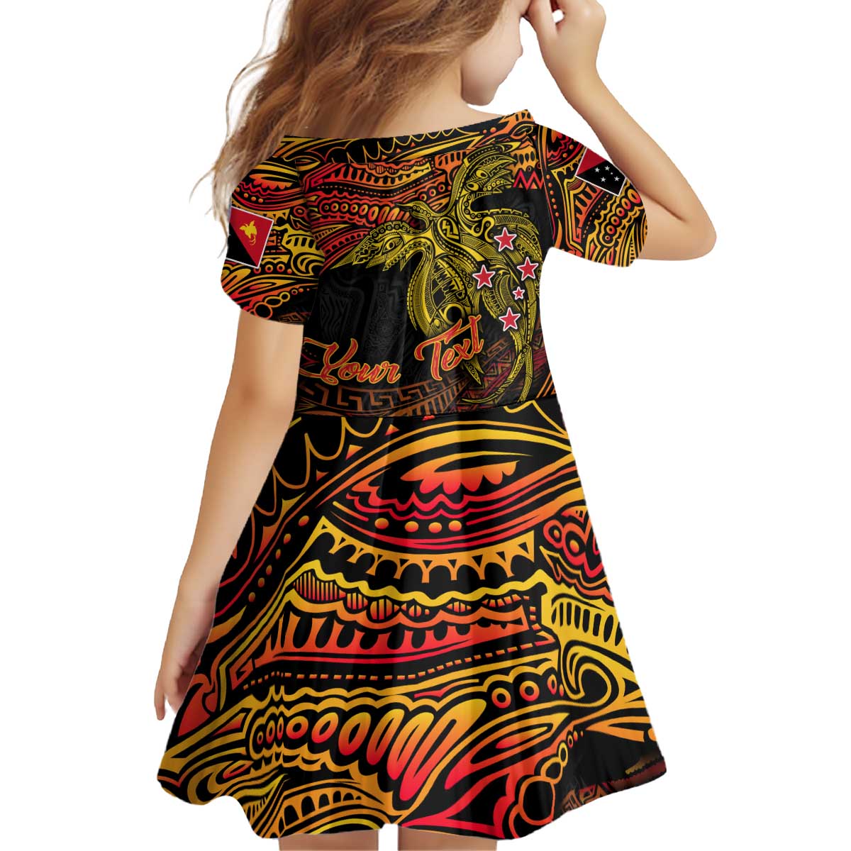 Papua New Guinea 50th Independence Day Kid Short Sleeve Dress Culture Spirit and Sovereignty DT02 - Polynesian Pride