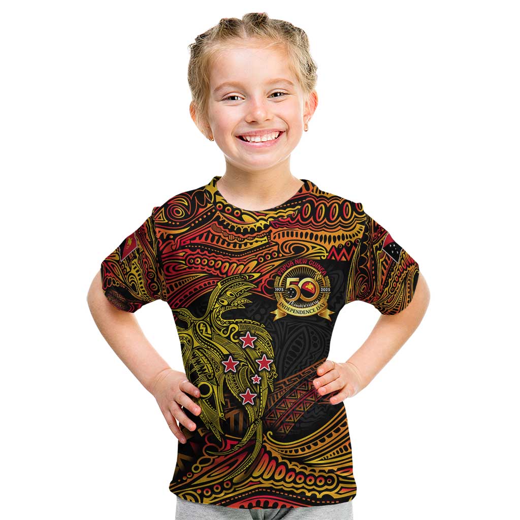 Papua New Guinea 50th Independence Day Kid T Shirt Culture Spirit and Sovereignty