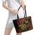 Papua New Guinea 50th Independence Day Leather Tote Bag Culture Spirit and Sovereignty