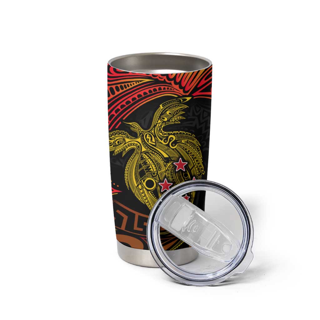 Papua New Guinea 50th Independence Day Tumbler Cup Culture Spirit and Sovereignty