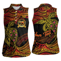 Papua New Guinea 50th Independence Day Women Sleeveless Polo Shirt Culture Spirit and Sovereignty DT02 - Polynesian Pride