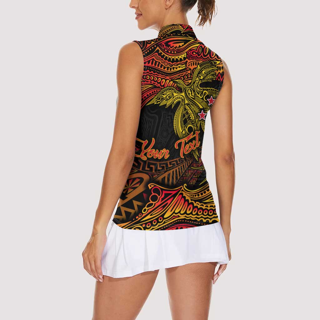 Papua New Guinea 50th Independence Day Women Sleeveless Polo Shirt Culture Spirit and Sovereignty DT02 - Polynesian Pride