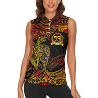 Papua New Guinea 50th Independence Day Women Sleeveless Polo Shirt Culture Spirit and Sovereignty DT02 - Polynesian Pride