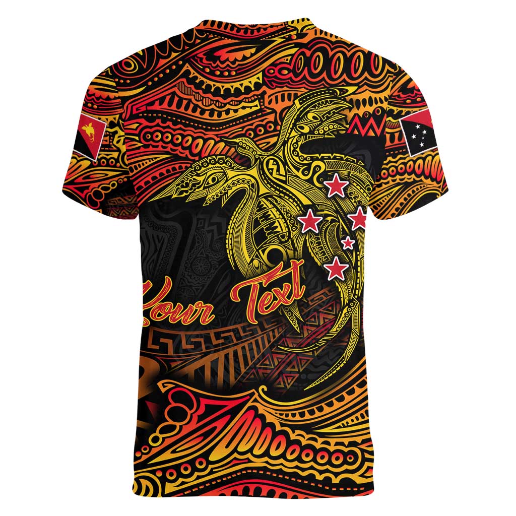 Papua New Guinea 50th Independence Day Women V-Neck T-Shirt Culture Spirit and Sovereignty DT02 - Polynesian Pride