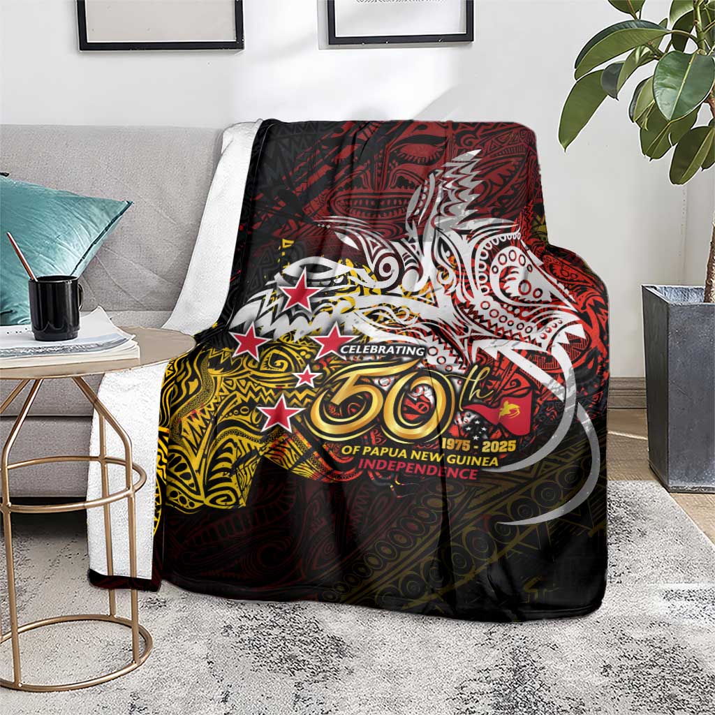 PNG 1975 - 2025 Blanket Papua New Guinea 50th Independence Anniversary