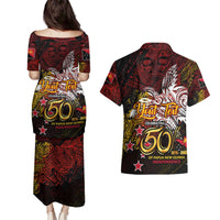 PNG 1975 - 2025 Couples Matching Puletasi and Hawaiian Shirt Papua New Guinea 50th Independence Anniversary DT02 - Polynesian Pride