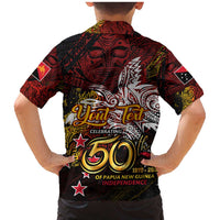 PNG 1975 - 2025 Family Matching Mermaid Dress and Hawaiian Shirt Papua New Guinea 50th Independence Anniversary DT02 - Polynesian Pride