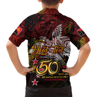 PNG 1975 - 2025 Family Matching Puletasi and Hawaiian Shirt Papua New Guinea 50th Independence Anniversary DT02 - Polynesian Pride