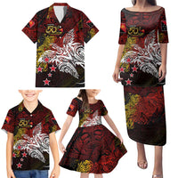 PNG 1975 - 2025 Family Matching Puletasi and Hawaiian Shirt Papua New Guinea 50th Independence Anniversary DT02 - Polynesian Pride
