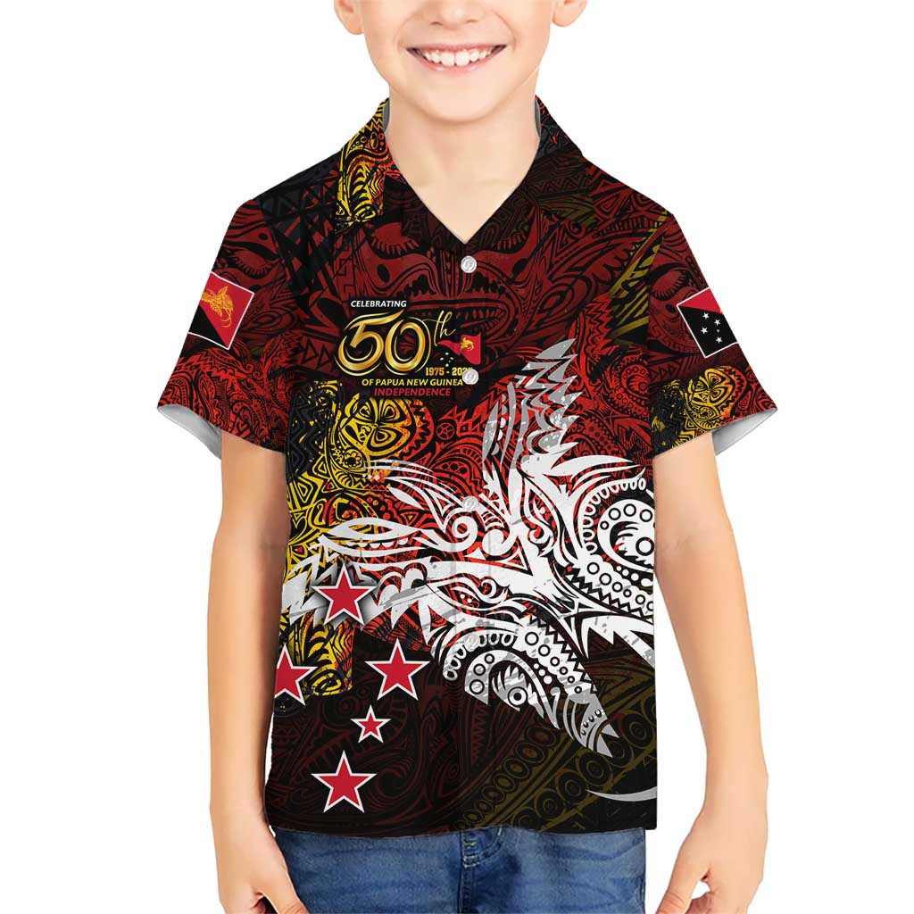 PNG 1975 - 2025 Hawaiian Shirt Papua New Guinea 50th Independence Anniversary