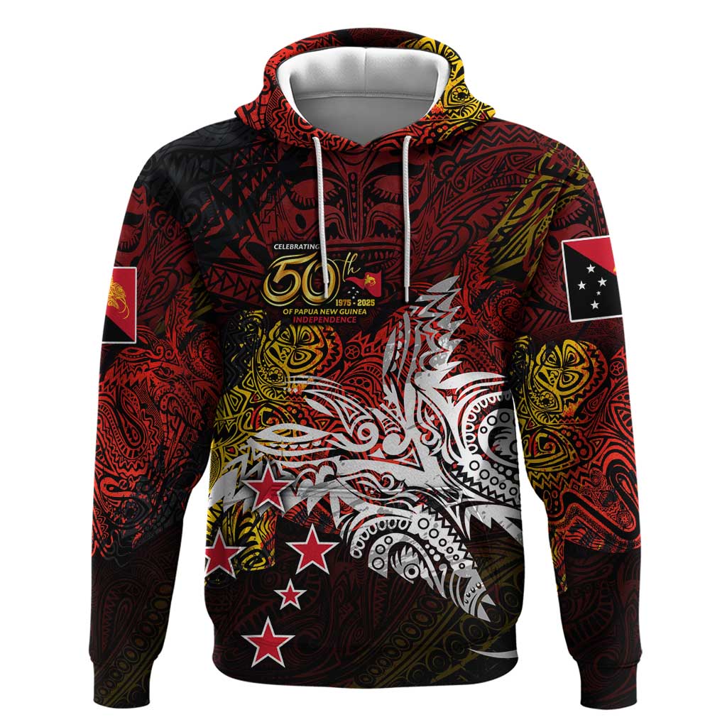 PNG 1975 - 2025 Hoodie Papua New Guinea 50th Independence Anniversary