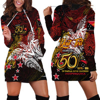 PNG 1975 - 2025 Hoodie Dress Papua New Guinea 50th Independence Anniversary DT02 - Polynesian Pride