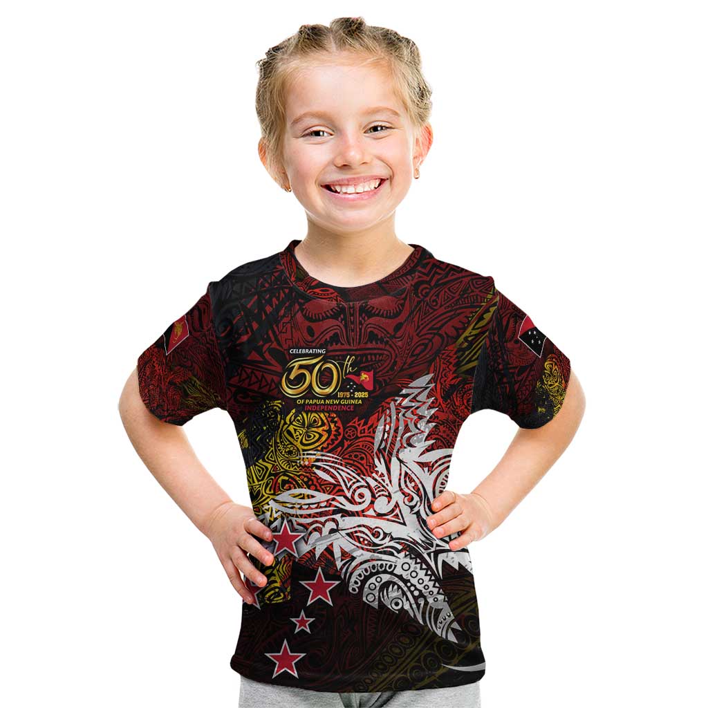 PNG 1975 - 2025 Kid T Shirt Papua New Guinea 50th Independence Anniversary
